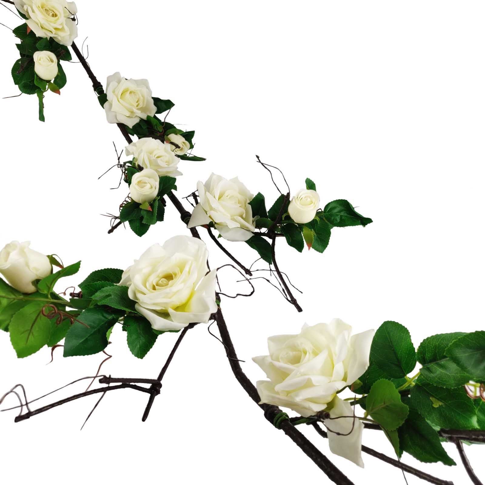 Rustic Branch Rose Garland