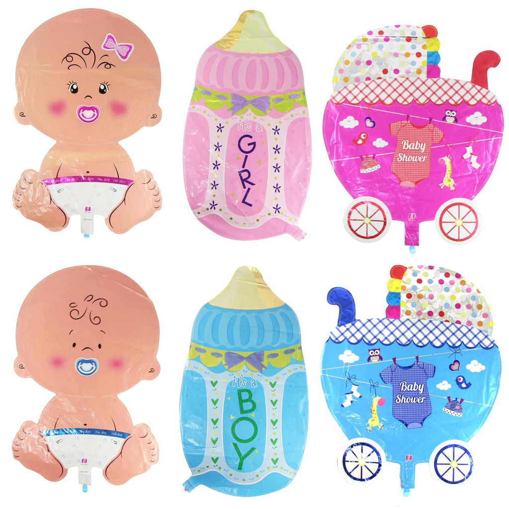 Set of 3 Giant Baby Shape Helium Balloons