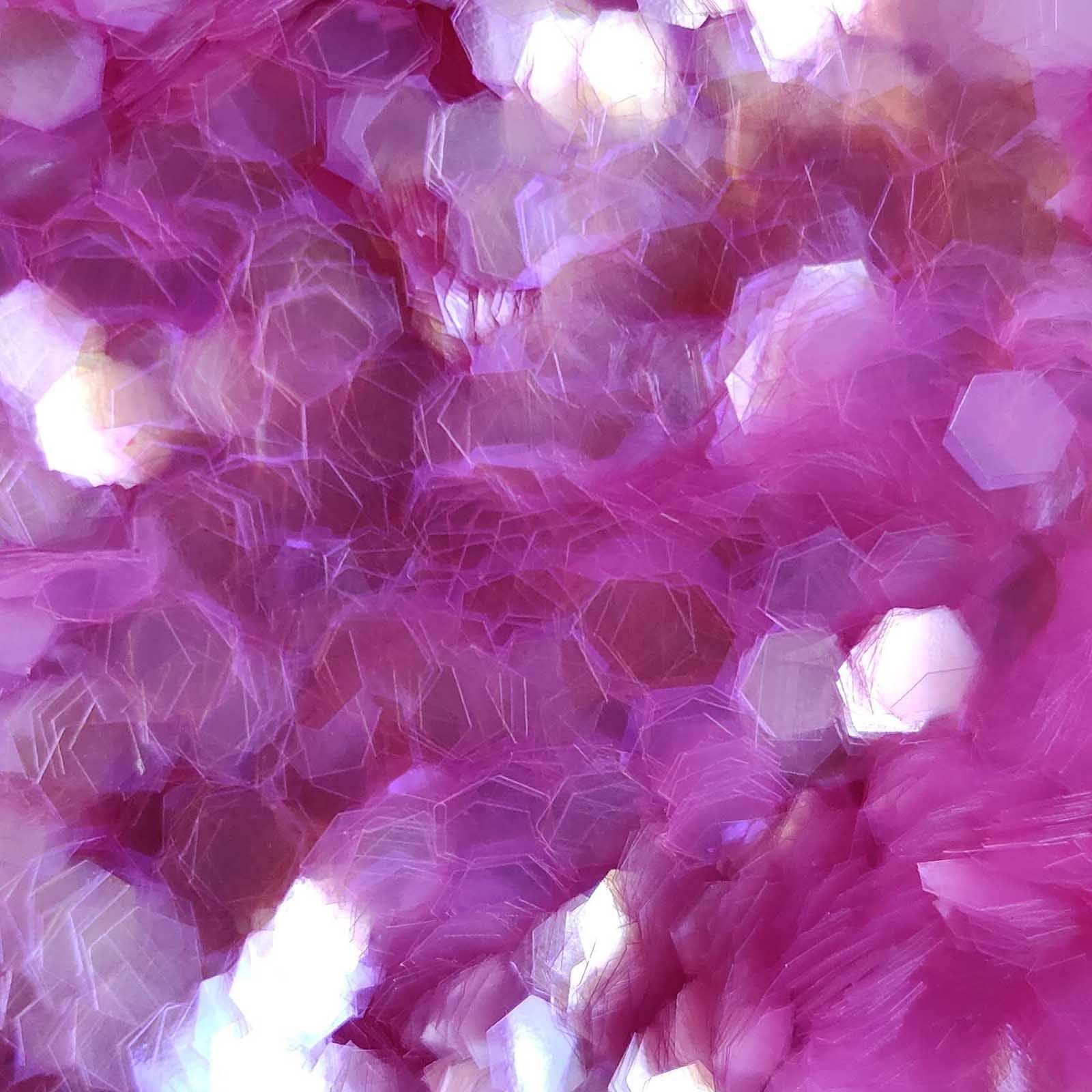Glitter Elements - Iridescent Fuchsia - 4mm Hex