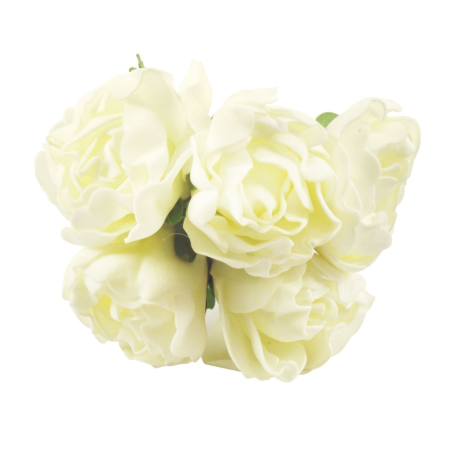6x Foam Peony Flowers