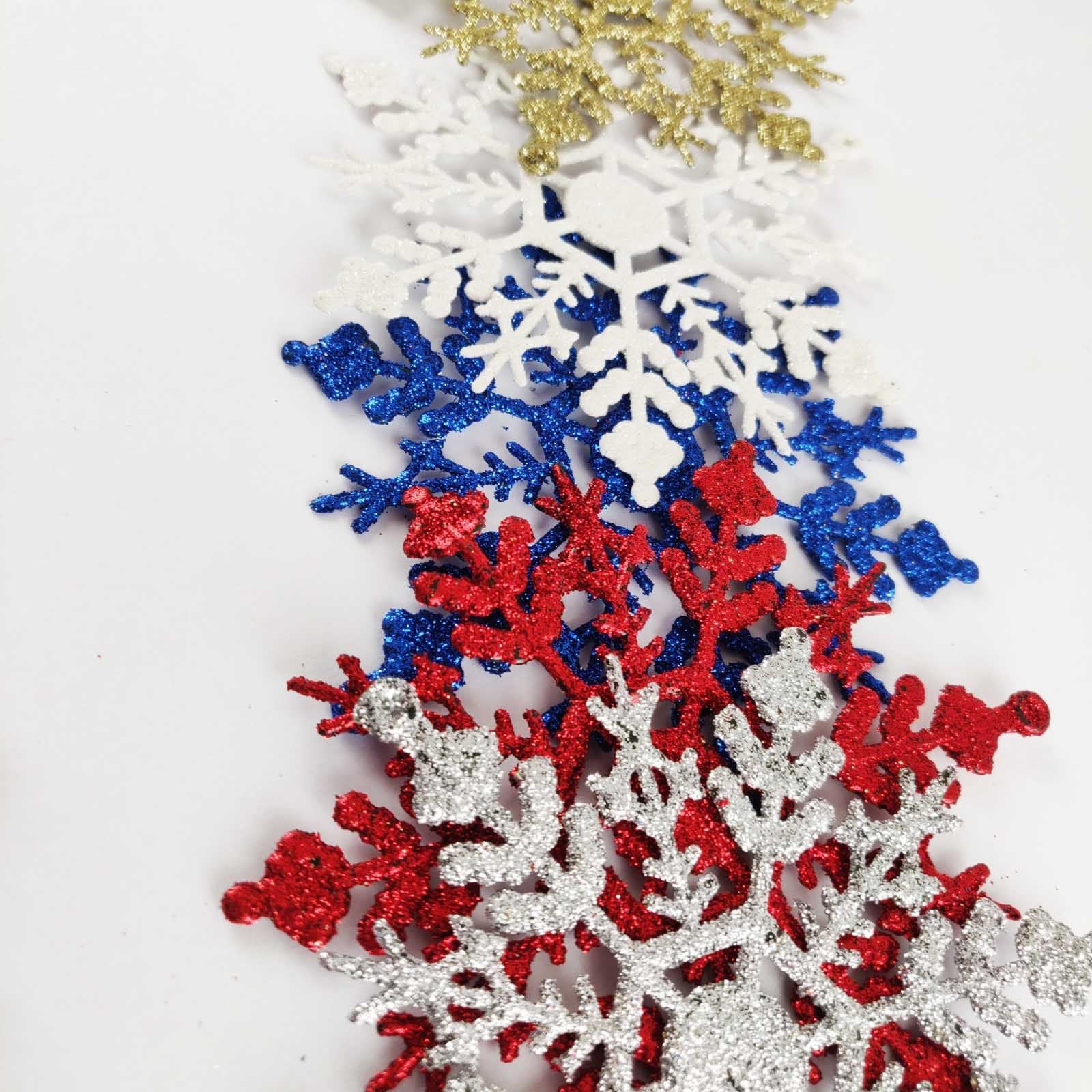 Heavy Glittered Large Snowflakes