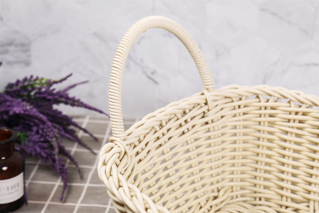 Large Two Handle Synthetic Wicker Basket