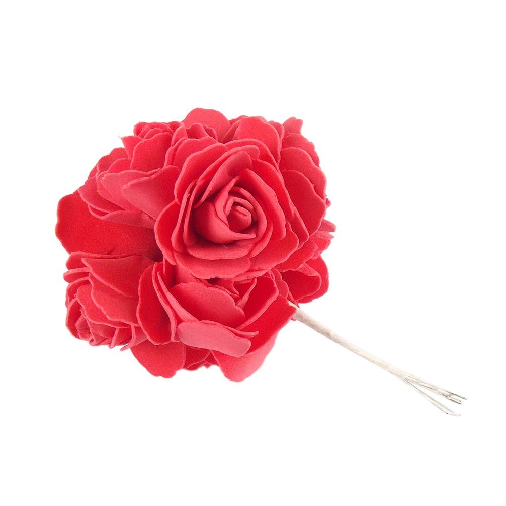 Bunch of 10 5cm Open Foam Roses