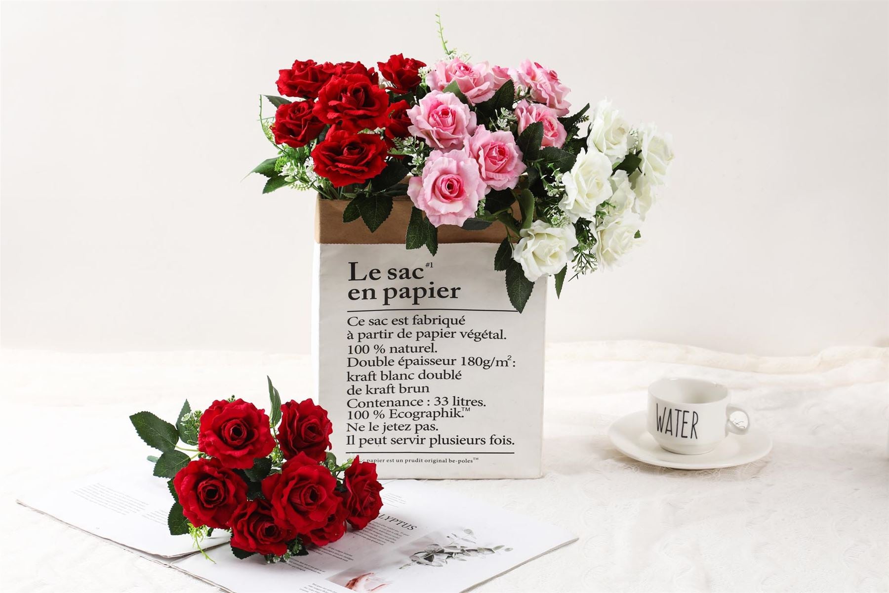 Bunch of 7 Premium Medium Open Rose Bouquet