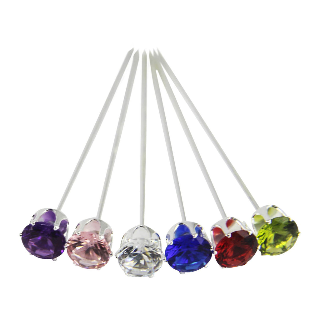 12x Premium Set Diamante Pins