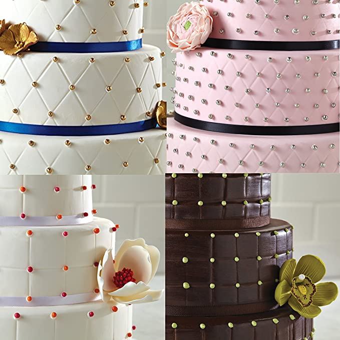 Set of 4 Transparent Fondant Square Pattern Embossers