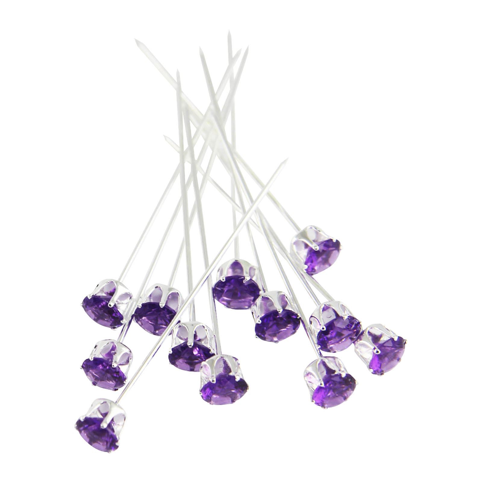 12x Premium Set Diamante Pins