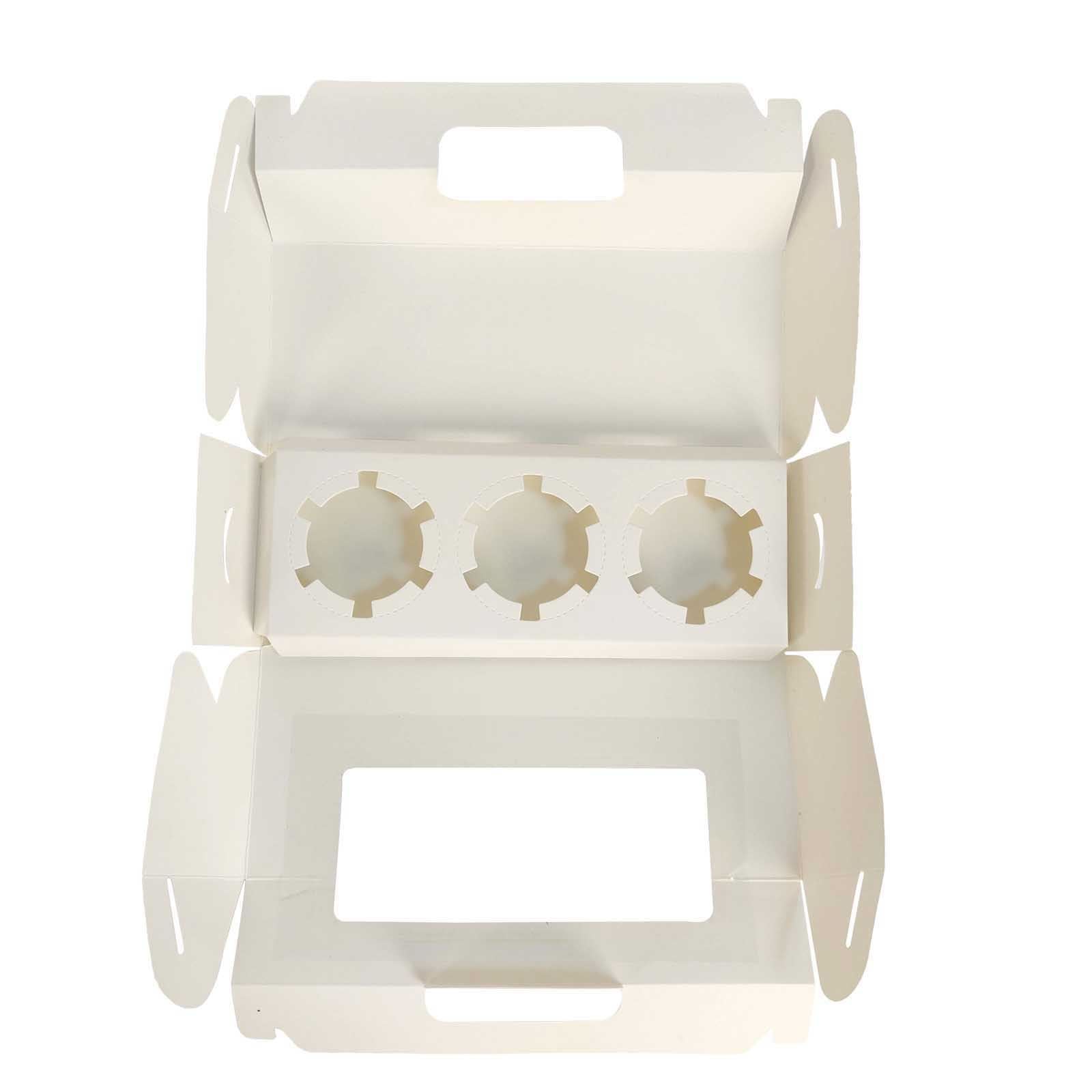 3 Hole Retro Pastel Cupcake Boxes