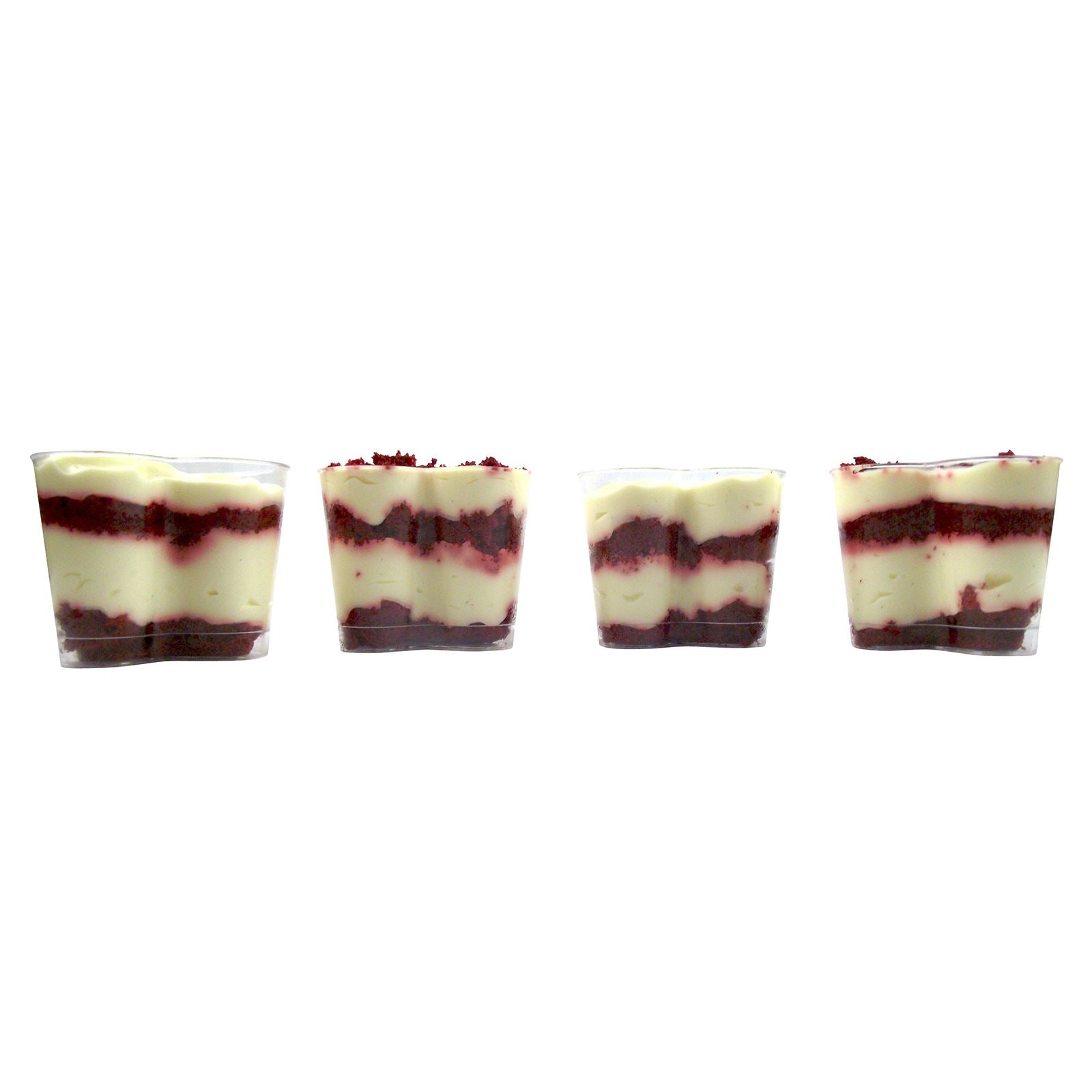 Canape Dishes Heart 7.5cm Disposable Dessert Cups (N)