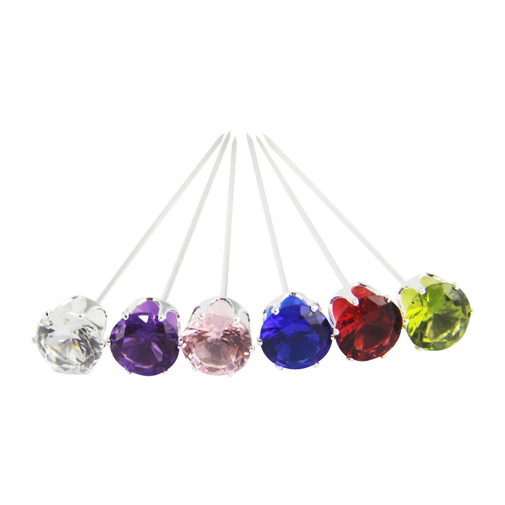 12x Premium Set Diamante Pins