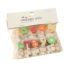 Fancy Printed Assorted Wooden Pegs