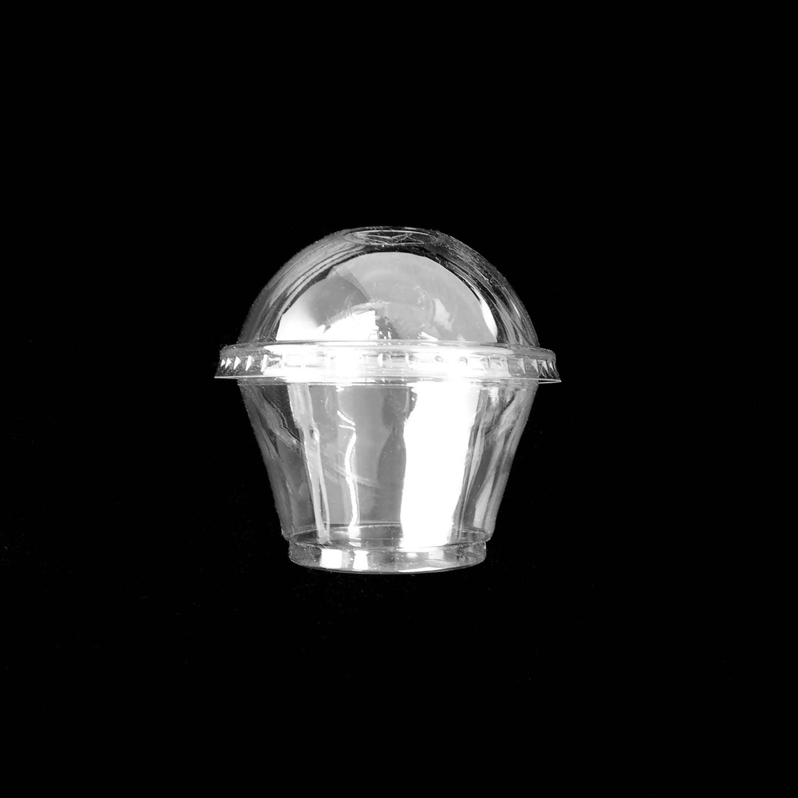Disposable Clear Milkshake Cups with Dome Lids