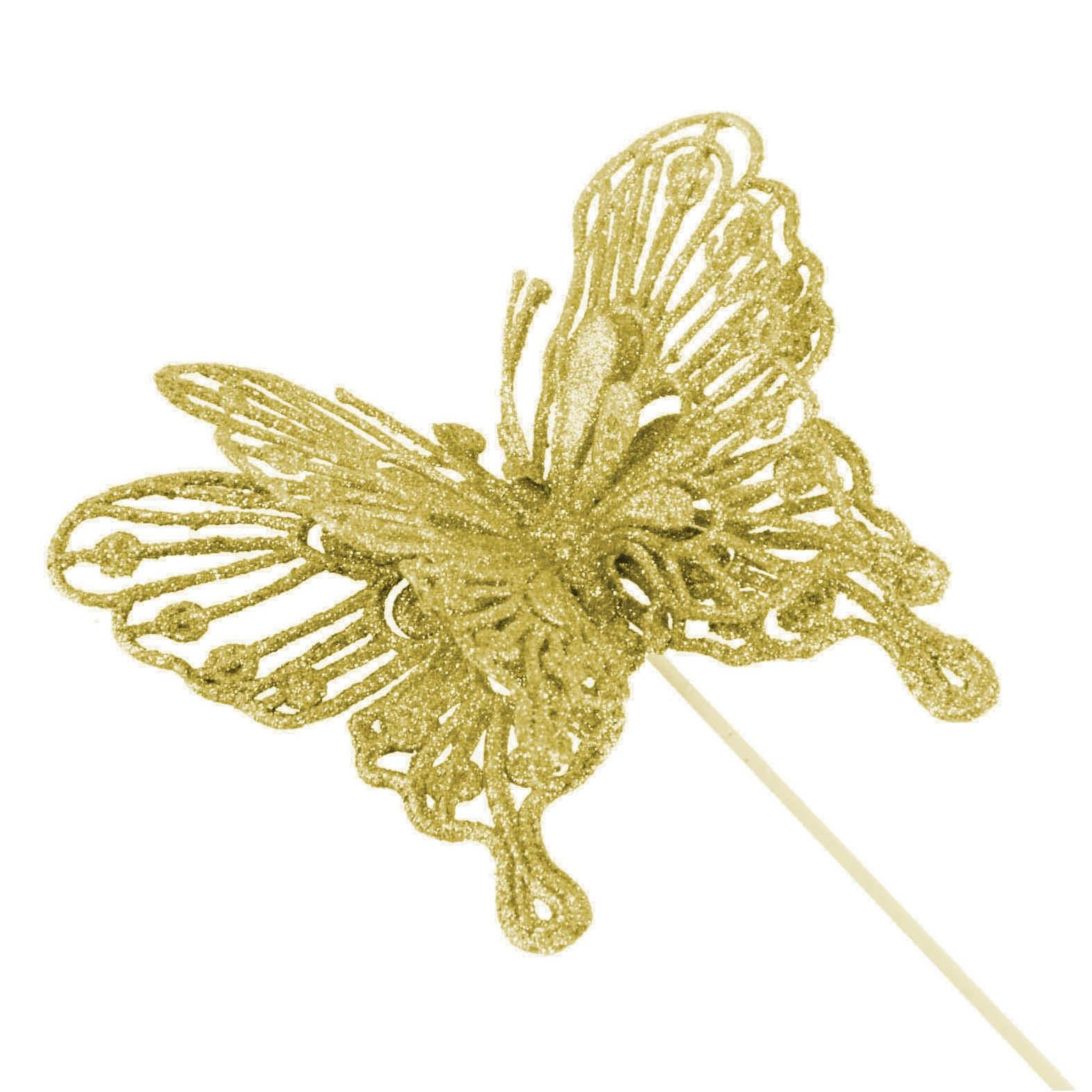 Heavy Glittered Large Double Layer Butterflies