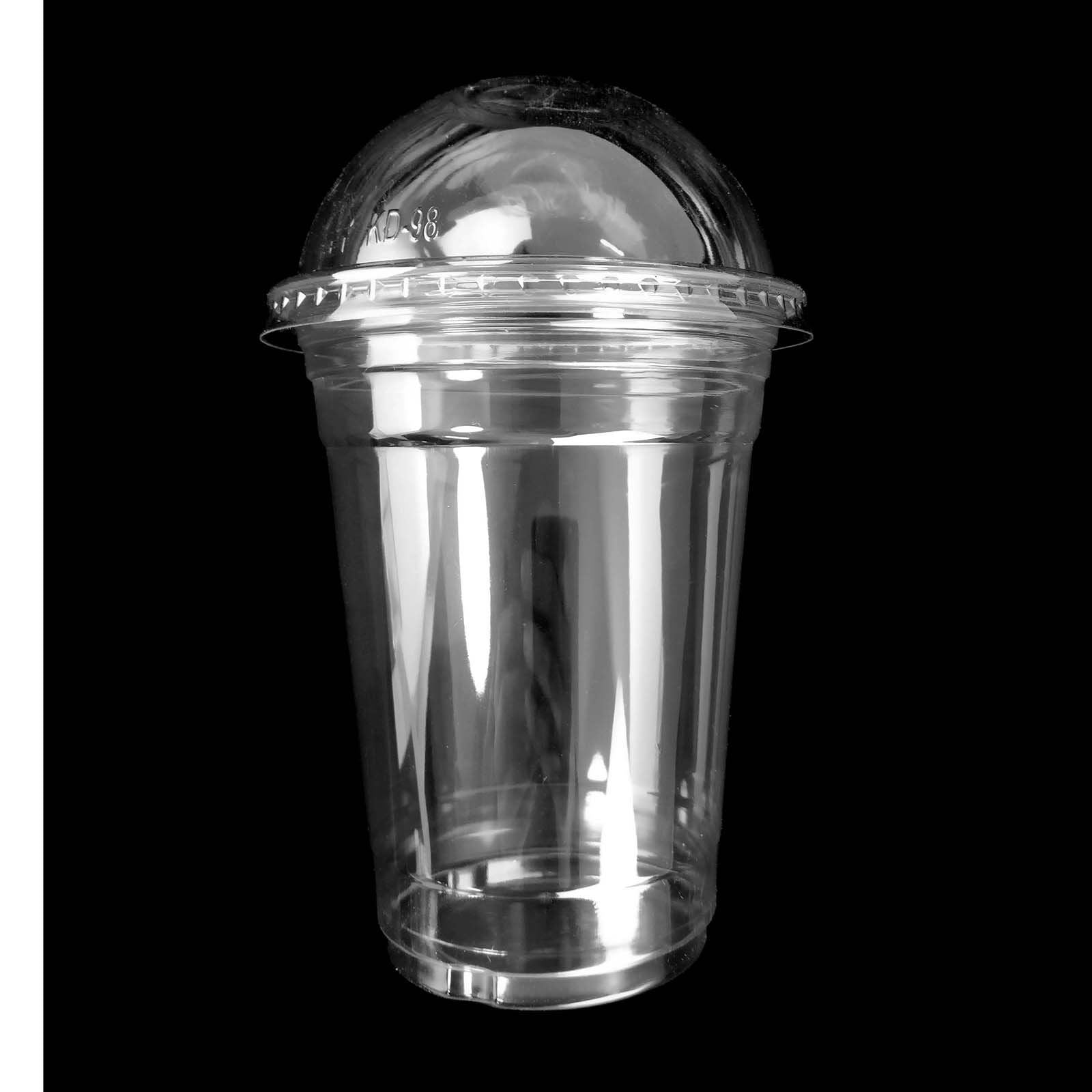 Disposable Clear Milkshake Cups with Dome Lids
