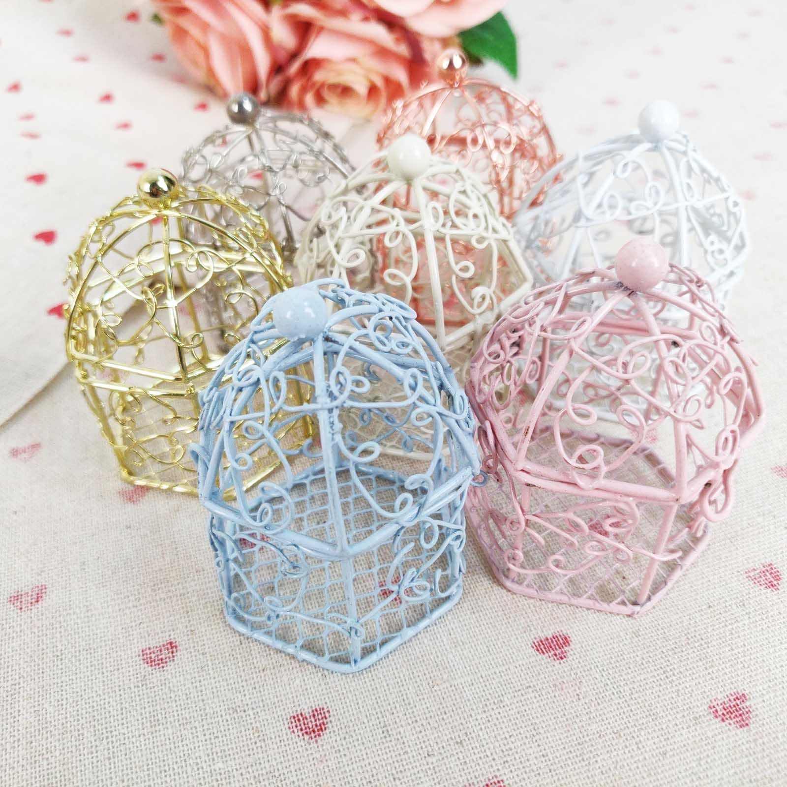 Mini Swirly Bird Cage Favours