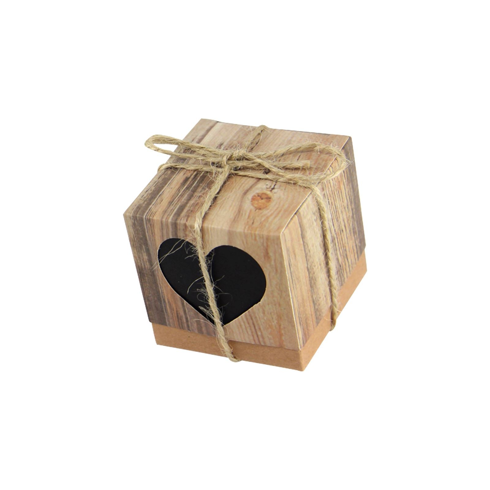 Vintage Cube Favour Boxes with Rope