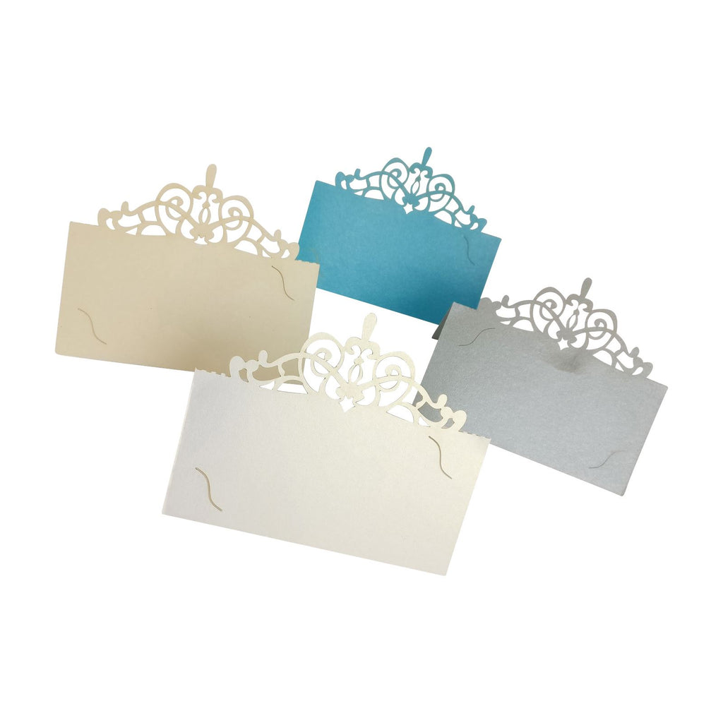Laser Cut Filigree Crown Place Cards