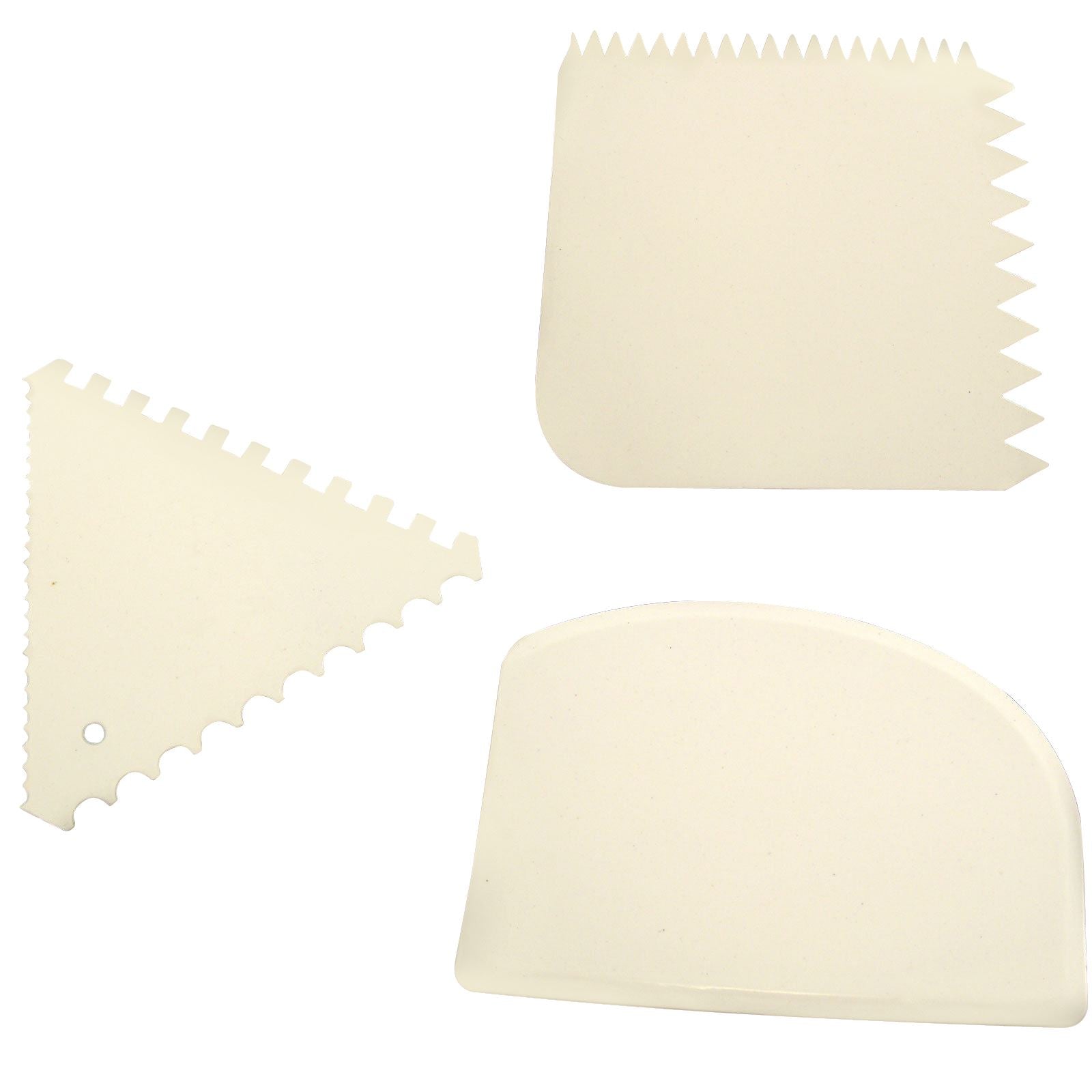 Set of Three Plastic Scrapers