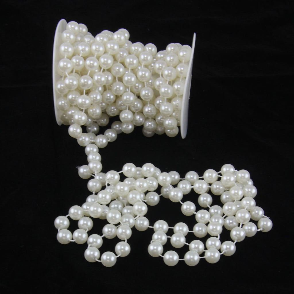 XL Ivory Pearl Garland - 12mm Jumbo Giant Pearls String Craft Wedding Roll