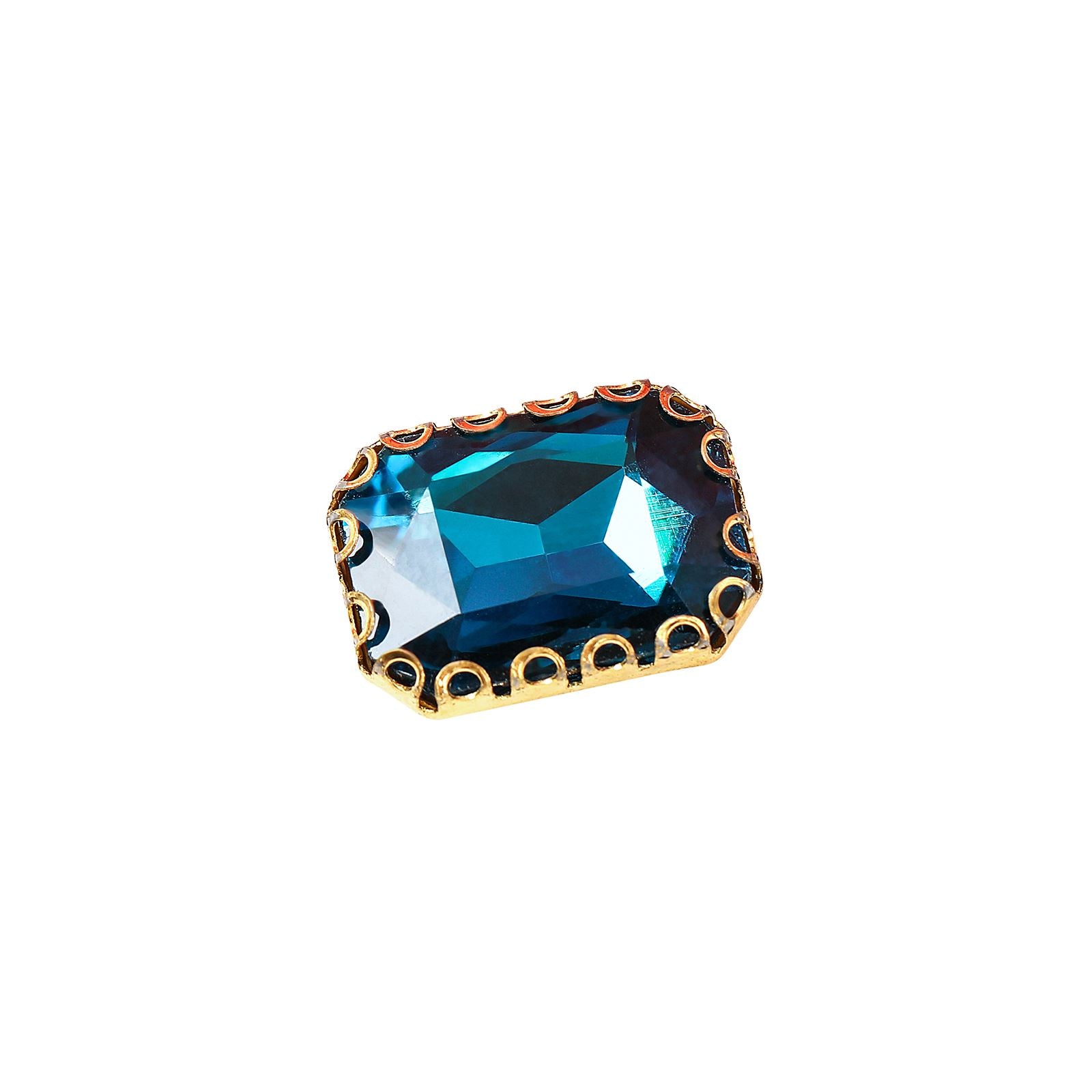 Coloured Large Rectangular Rhinestones in Setting