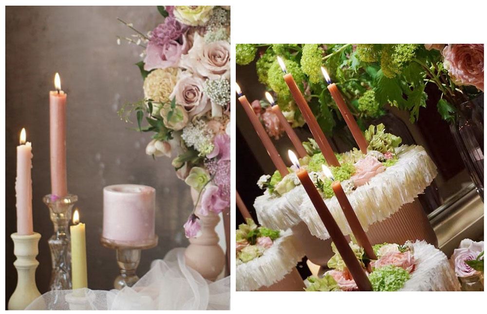 Set of 4 Large 10" Matte Pastel Taper Dinner Candles
