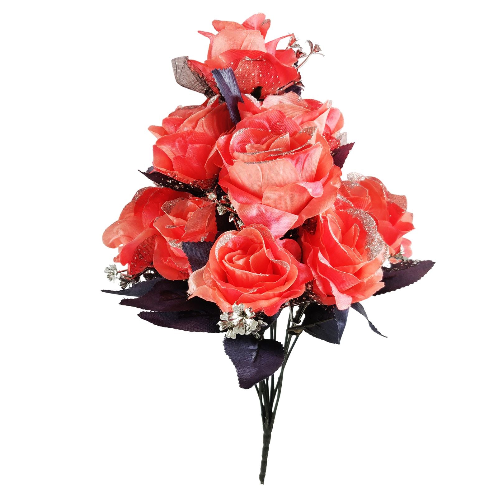 Large 12 Head Bling Glitter Vivid Bouquet