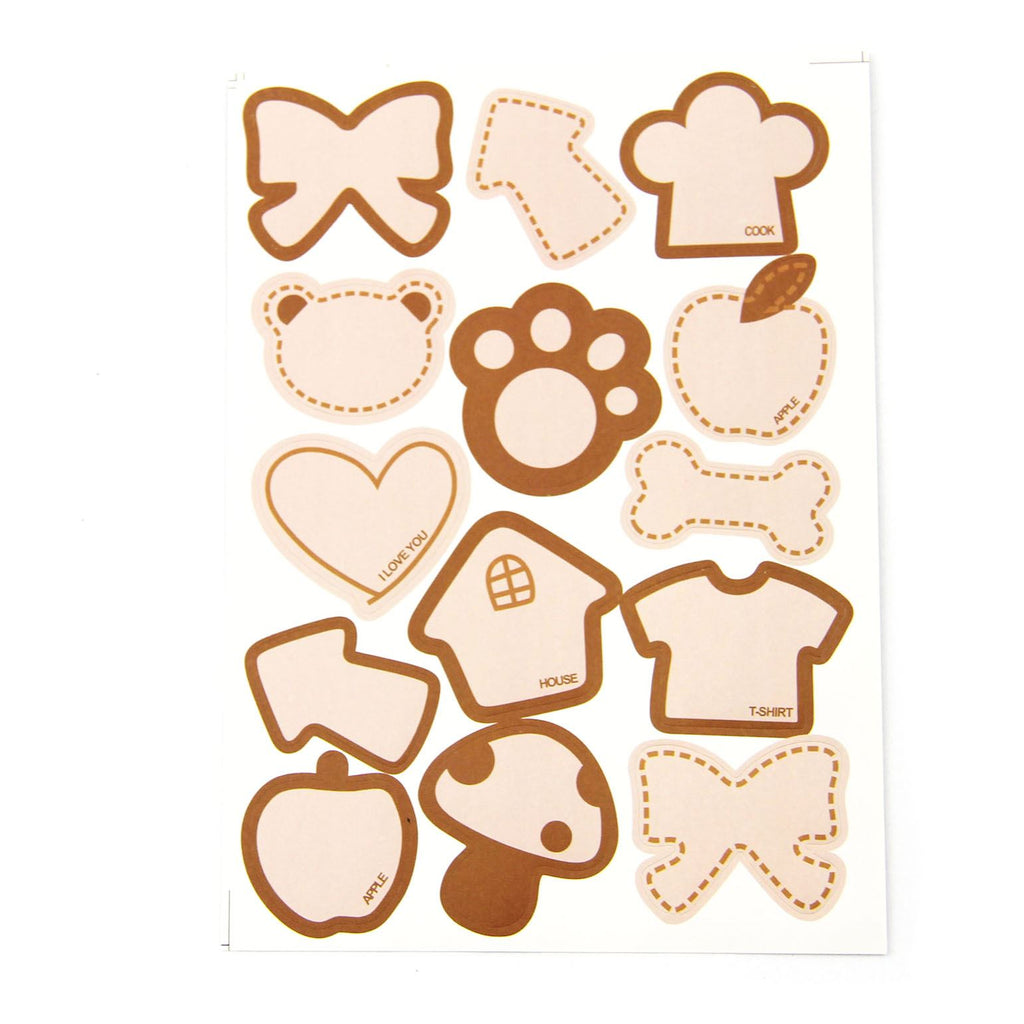 Pastel Pink Funky Shape Seal Stickers