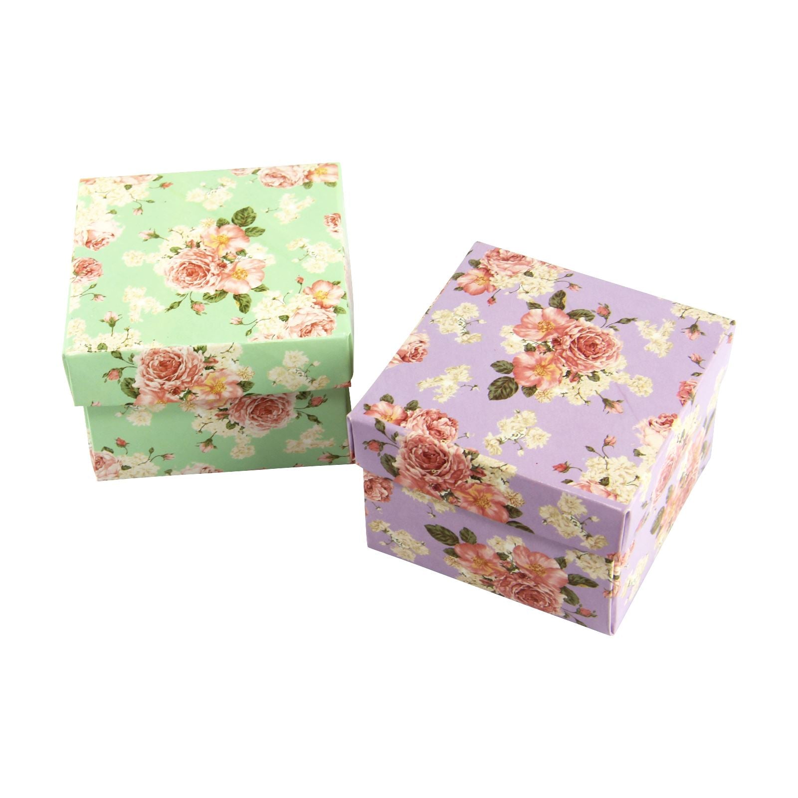 Vintage Flower Print Premium Double Sided Favour Boxes