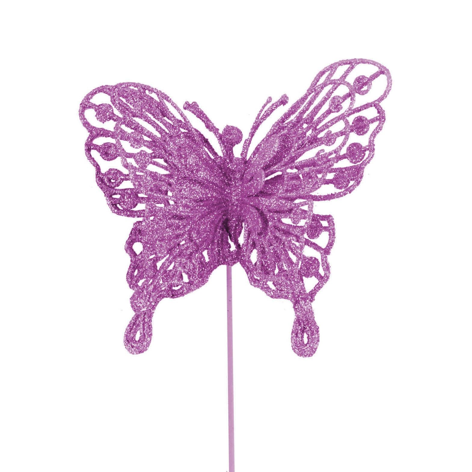 Heavy Glittered Large Double Layer Butterflies