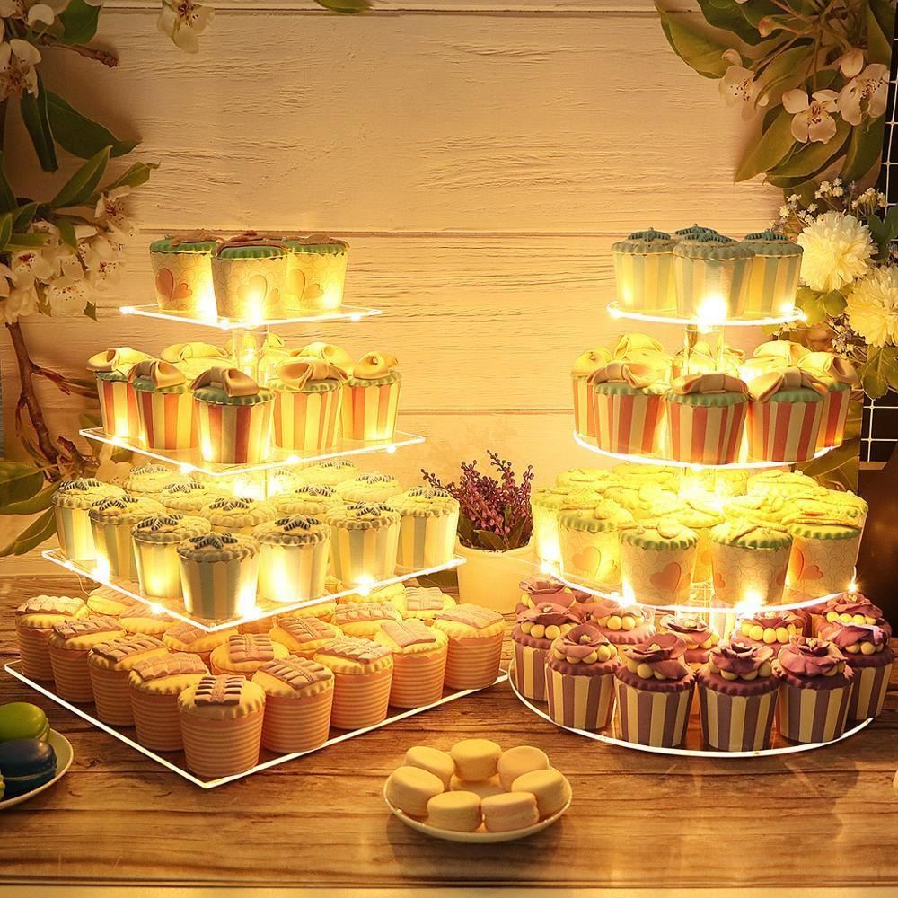 LED Acrylic Cake Stand - 4 Tier