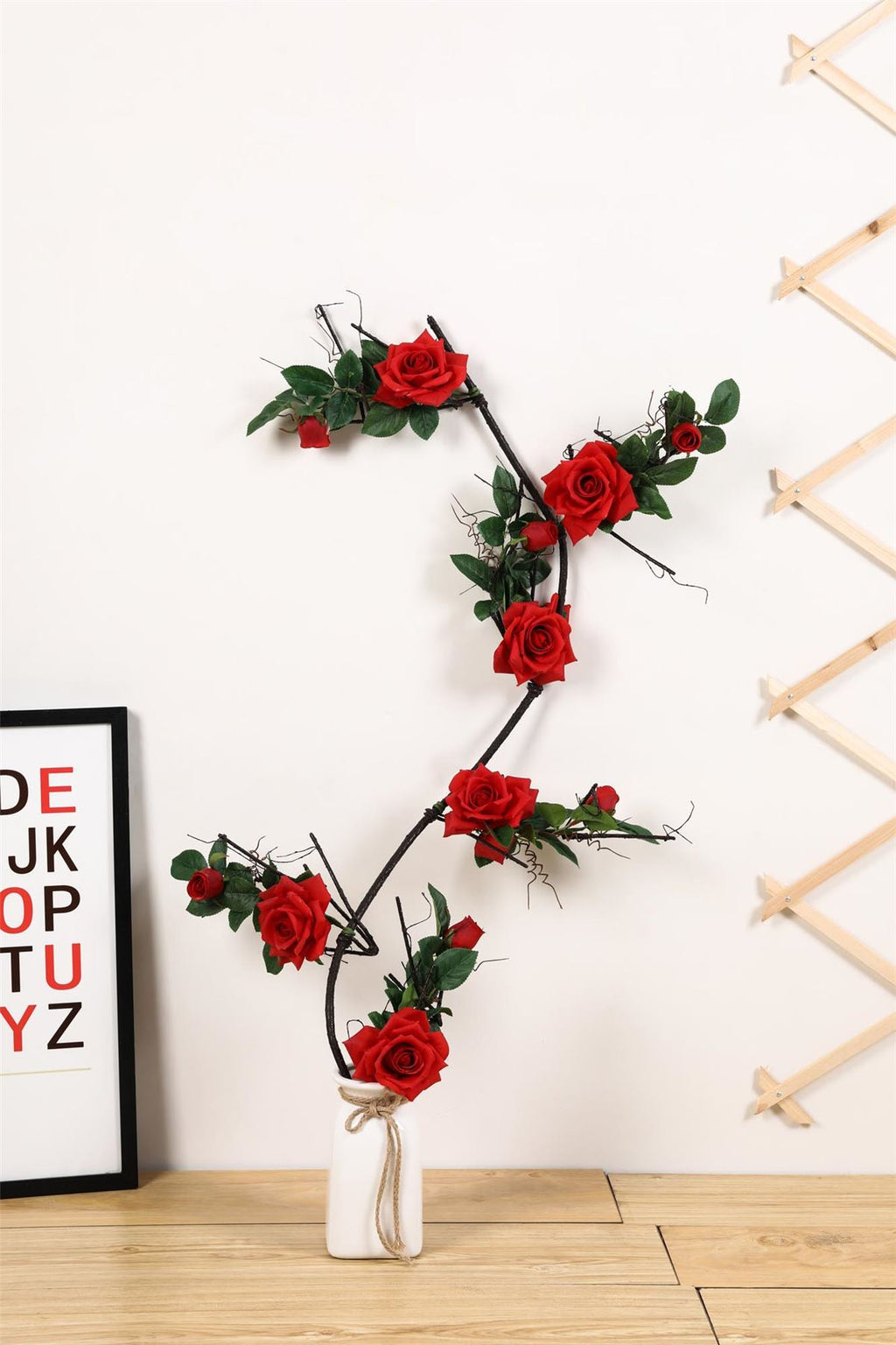 Rustic Branch Rose Garland