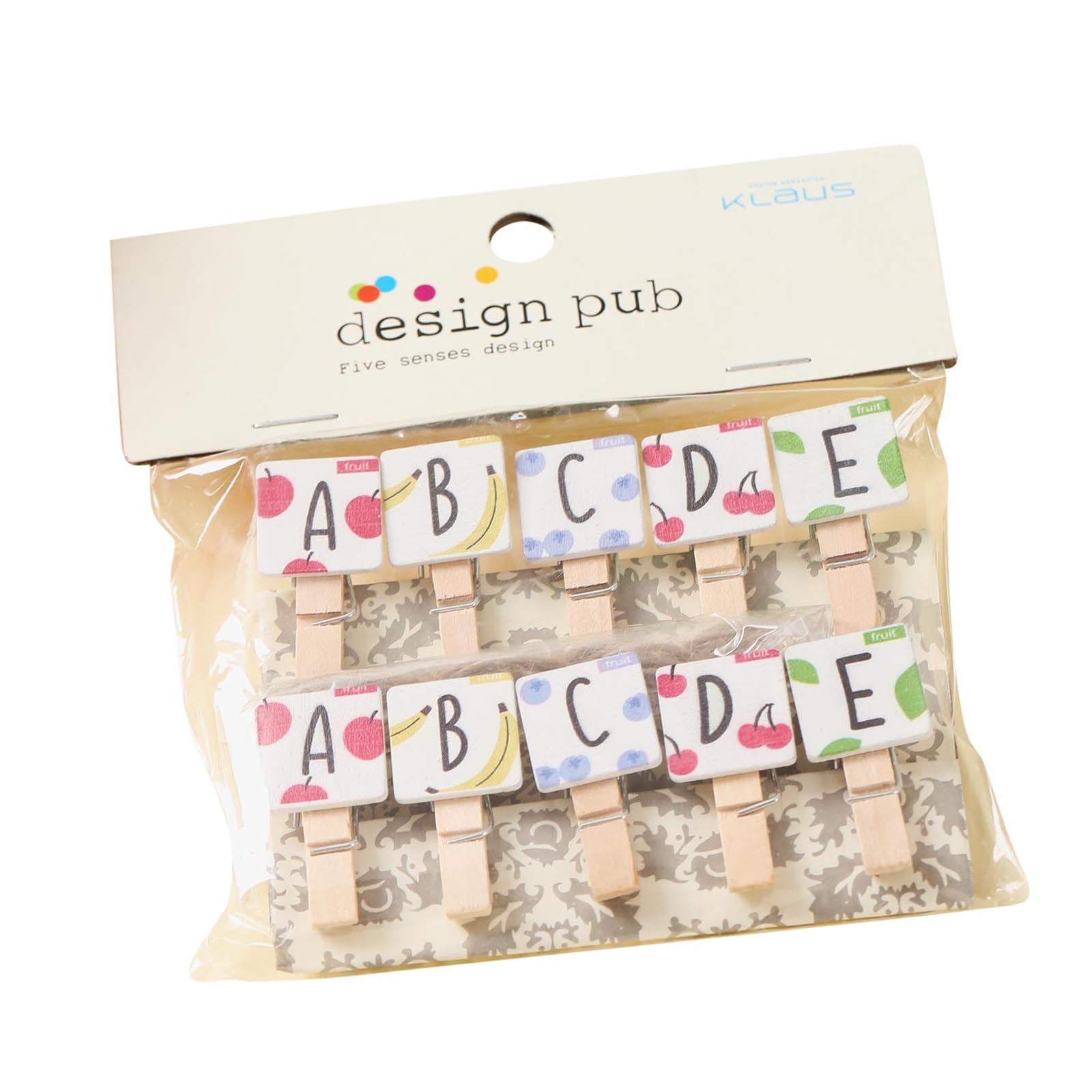 Fancy Printed Assorted Wooden Pegs