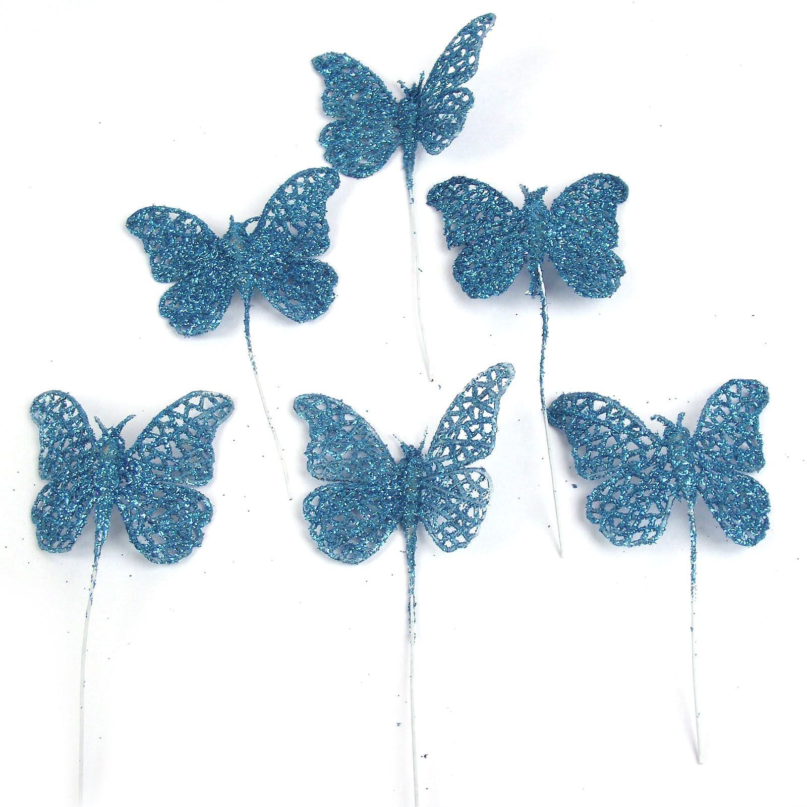 Full Glittered Butterfly Picks