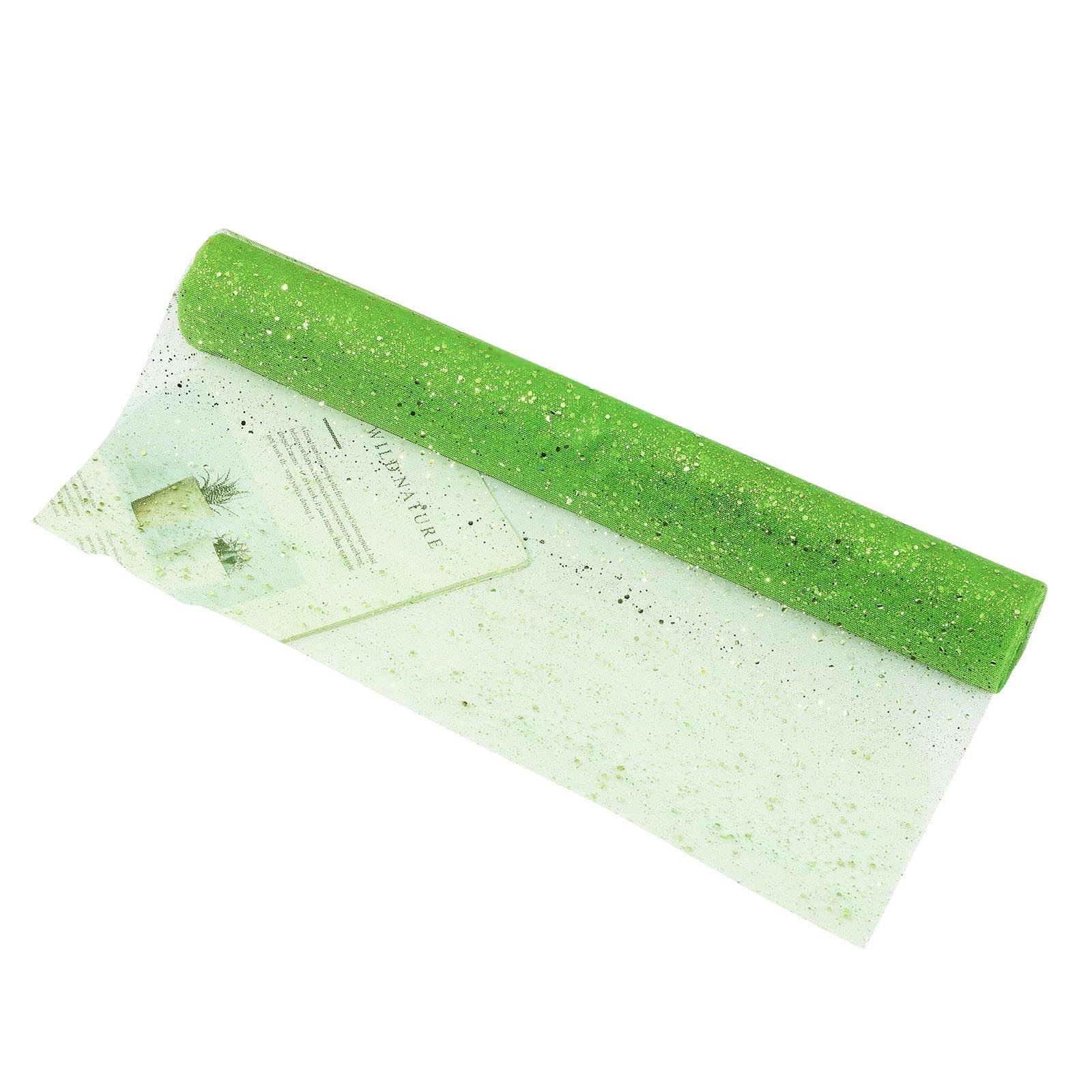 Glitter Sequin Studded Organza Mesh Fabric