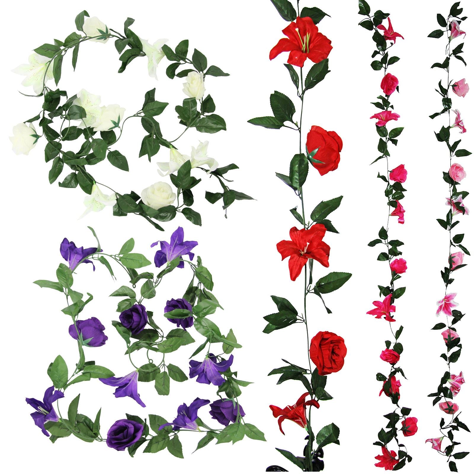 Rose and Lily Flower Garland