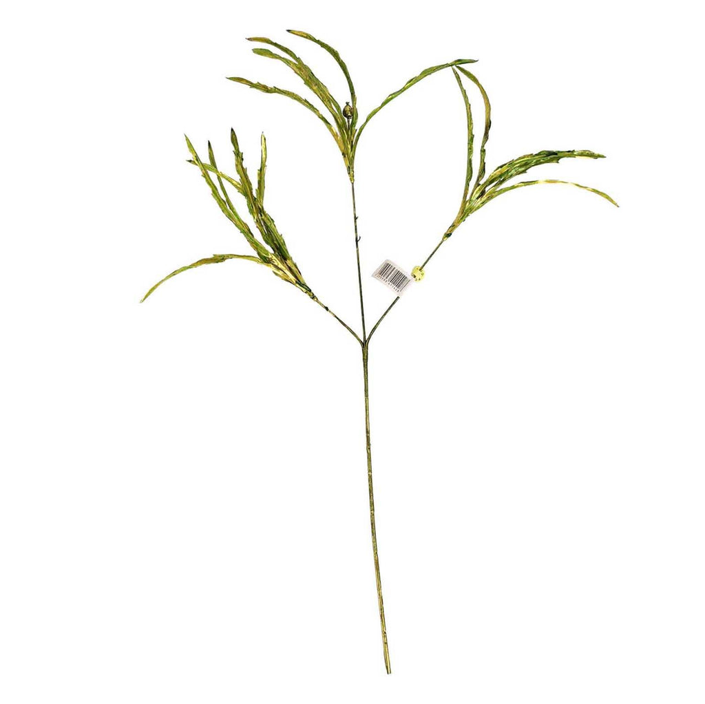 Tall Metallic Artificial Leaf Blade Spray