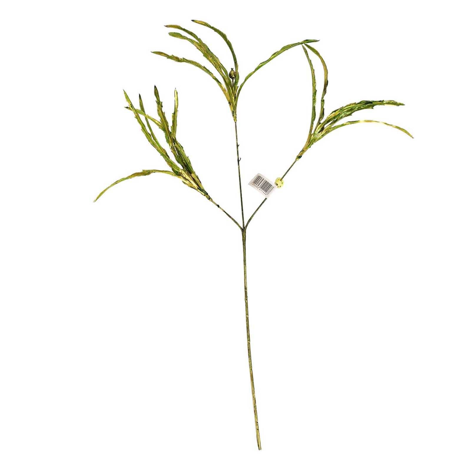 Tall Metallic Artificial Leaf Blade Spray