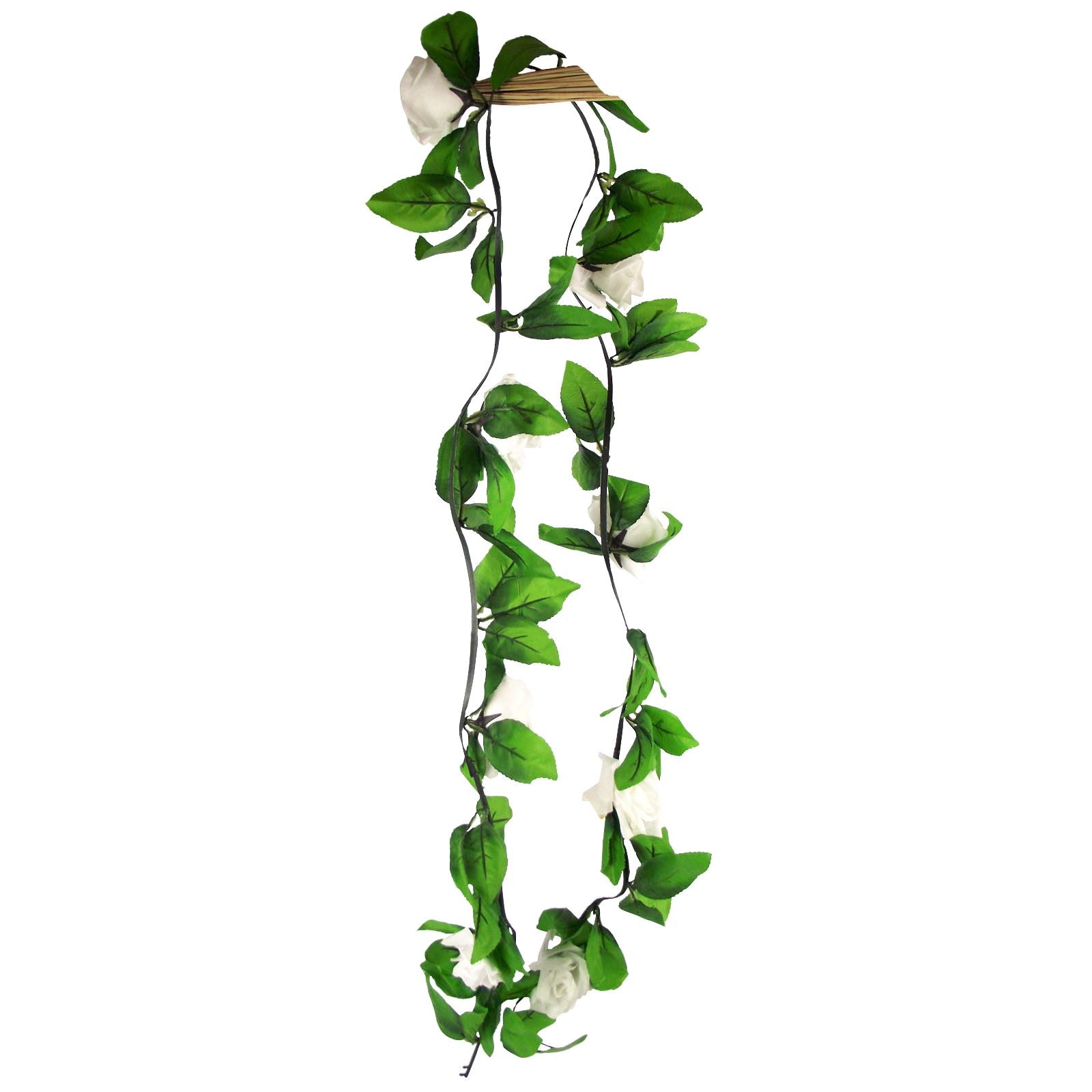 200cm Garland with 8 Open Roses