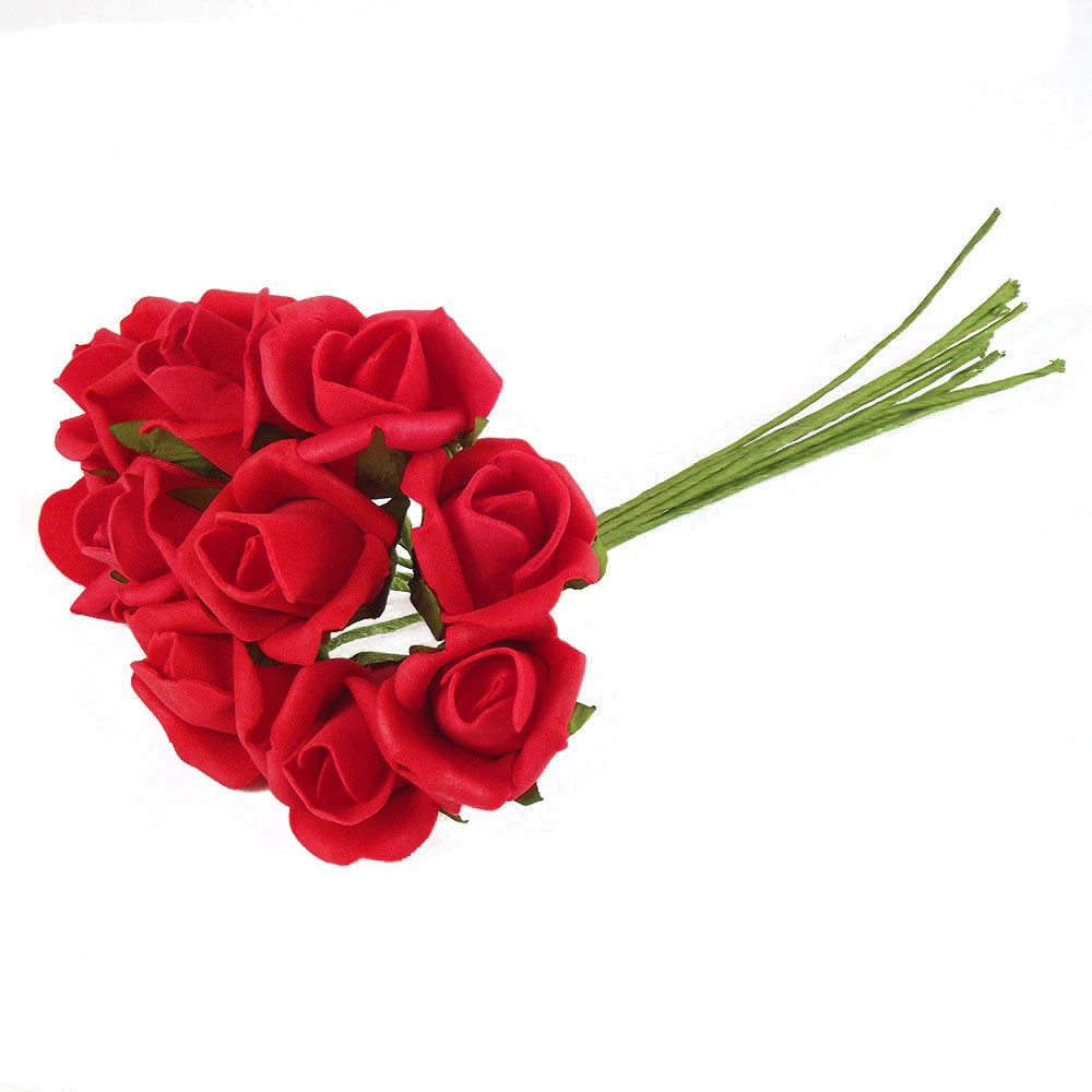 Bunch of 10 Foam Rose Buds