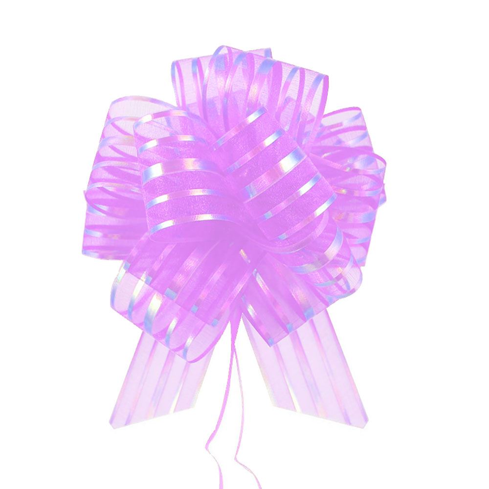 Premium 50mm Organza Stripe Pull Bows