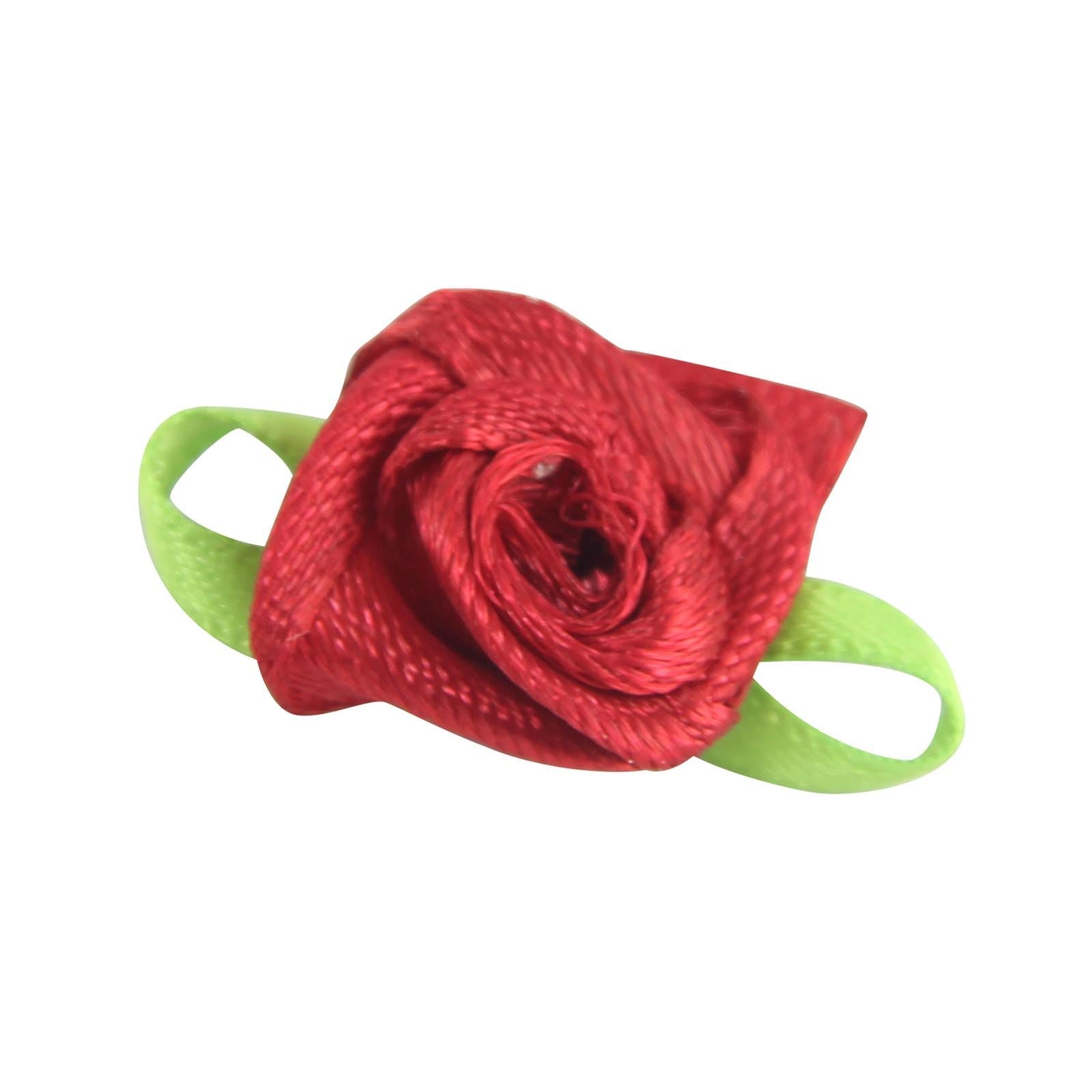 15mm Satin Ribbon Roses