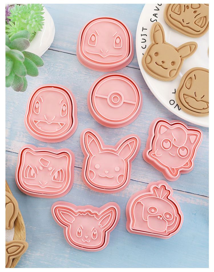 Set of 8 Premium Embossing Cookie Cutters