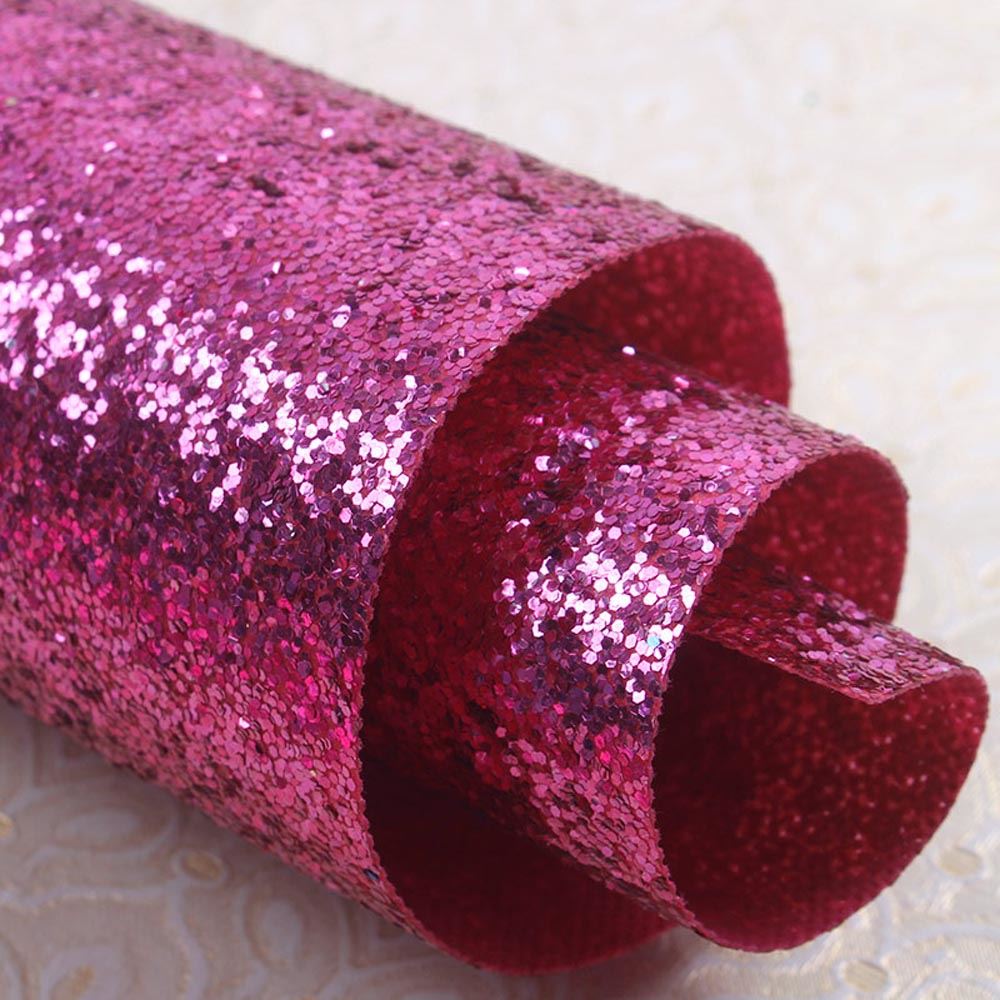 Chunky Glitter Fabric Wallpaper 16cm Borders