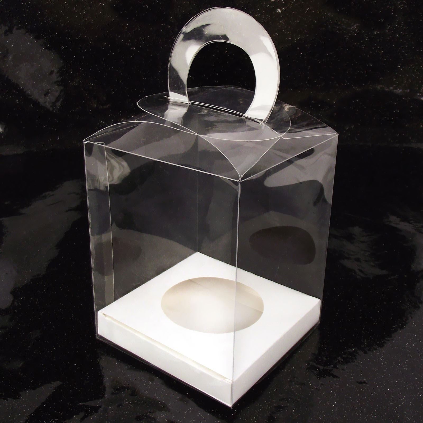 XL Clear Single Cupcake Boxes with Handles