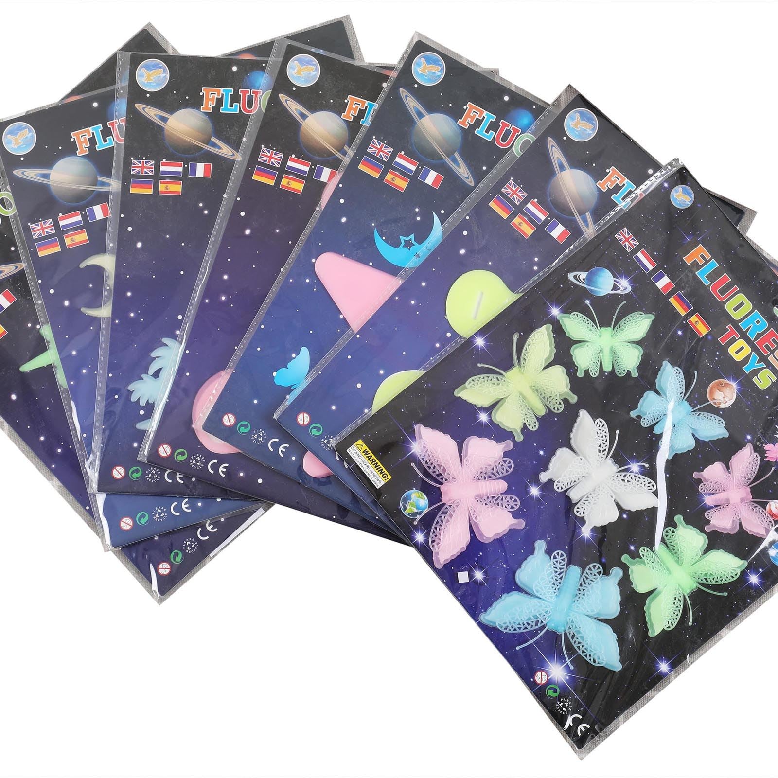 Large Glow In The Dark Reusable 3D Stickers