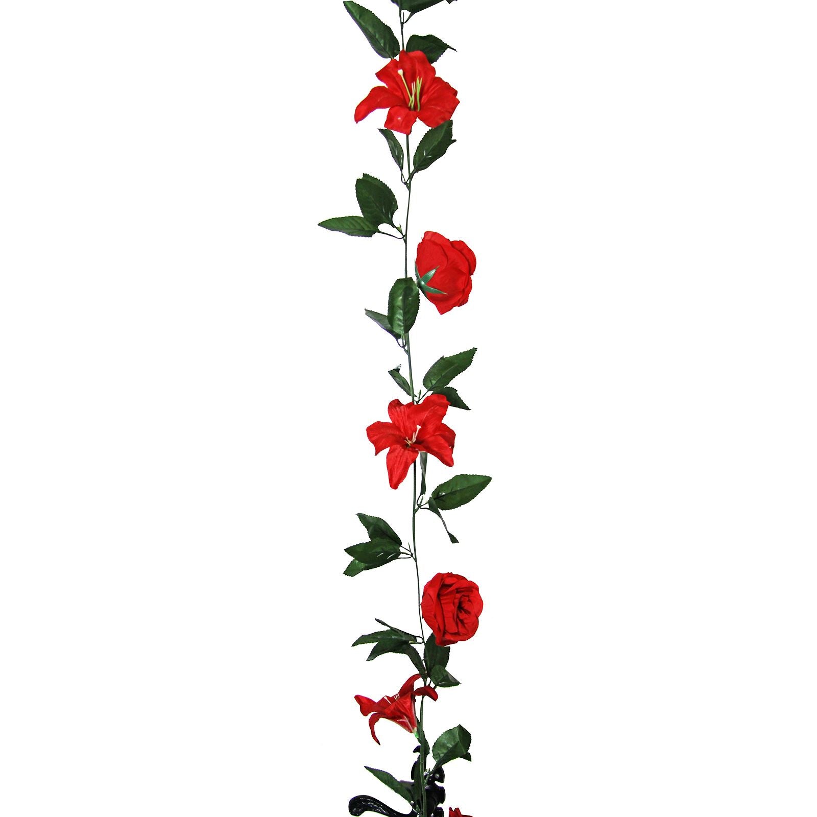 Rose and Lily Flower Garland