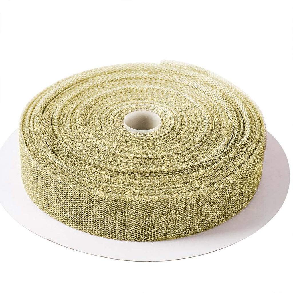 Premium Metallic Glitter Net Ribbon with Sequins 3 Metres