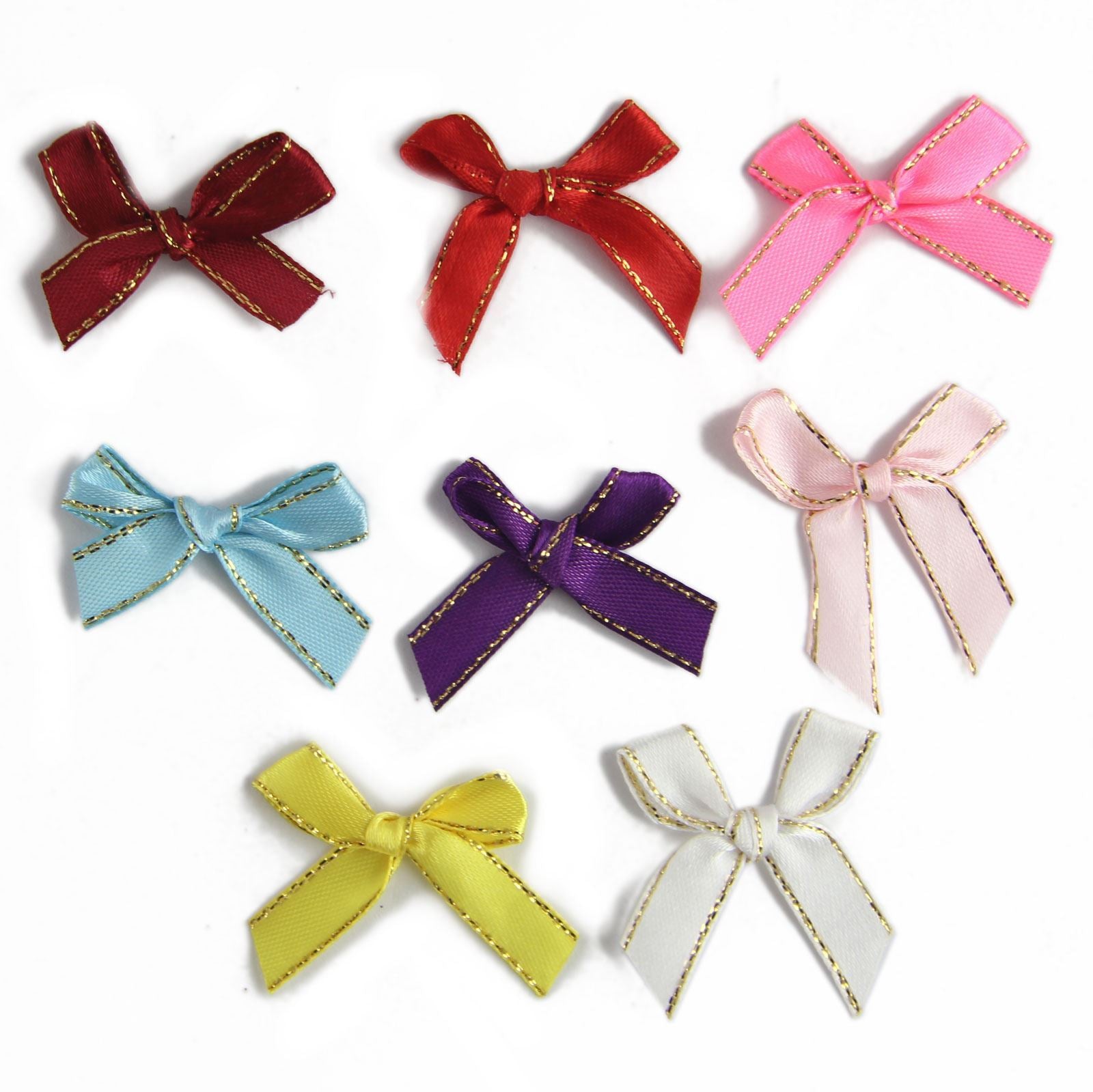 Gold Threaded Satin Ribbon Bows