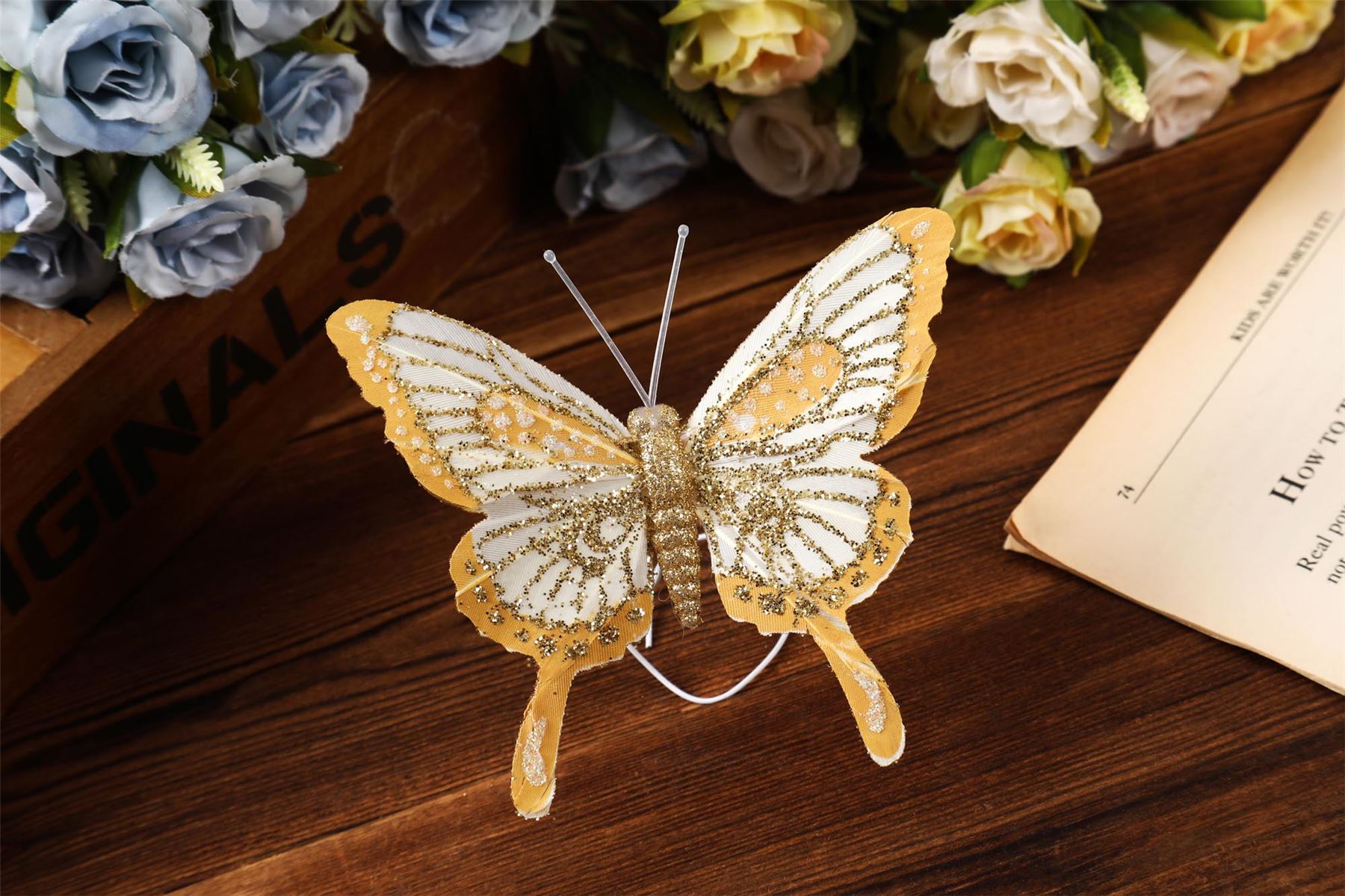 Box of 12 Large Gauze Butterflies