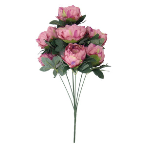 7 Head Large Peony Flower Bunch